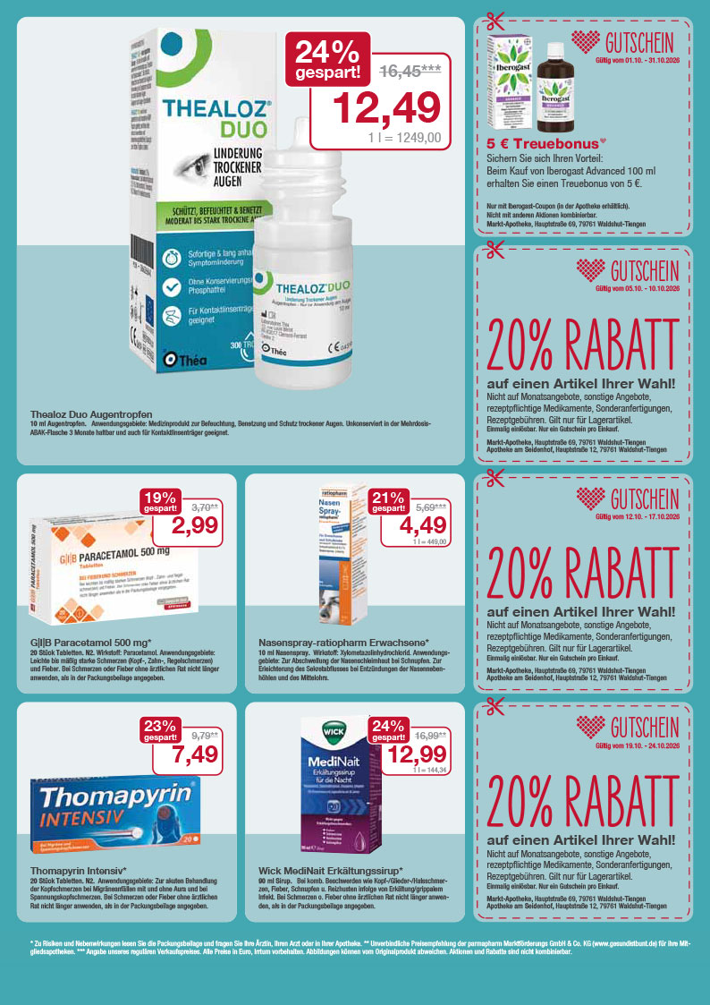 Flyer mit Oktober-Angeboten Flyer mit Oktober-Angeboten